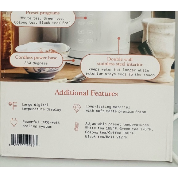 Beautiful Digital Programmable Temperature Kettle New - Picture 3 of 7